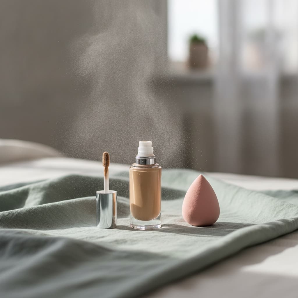 Cloud skin makeup with soft-focus finish on luminous complexion